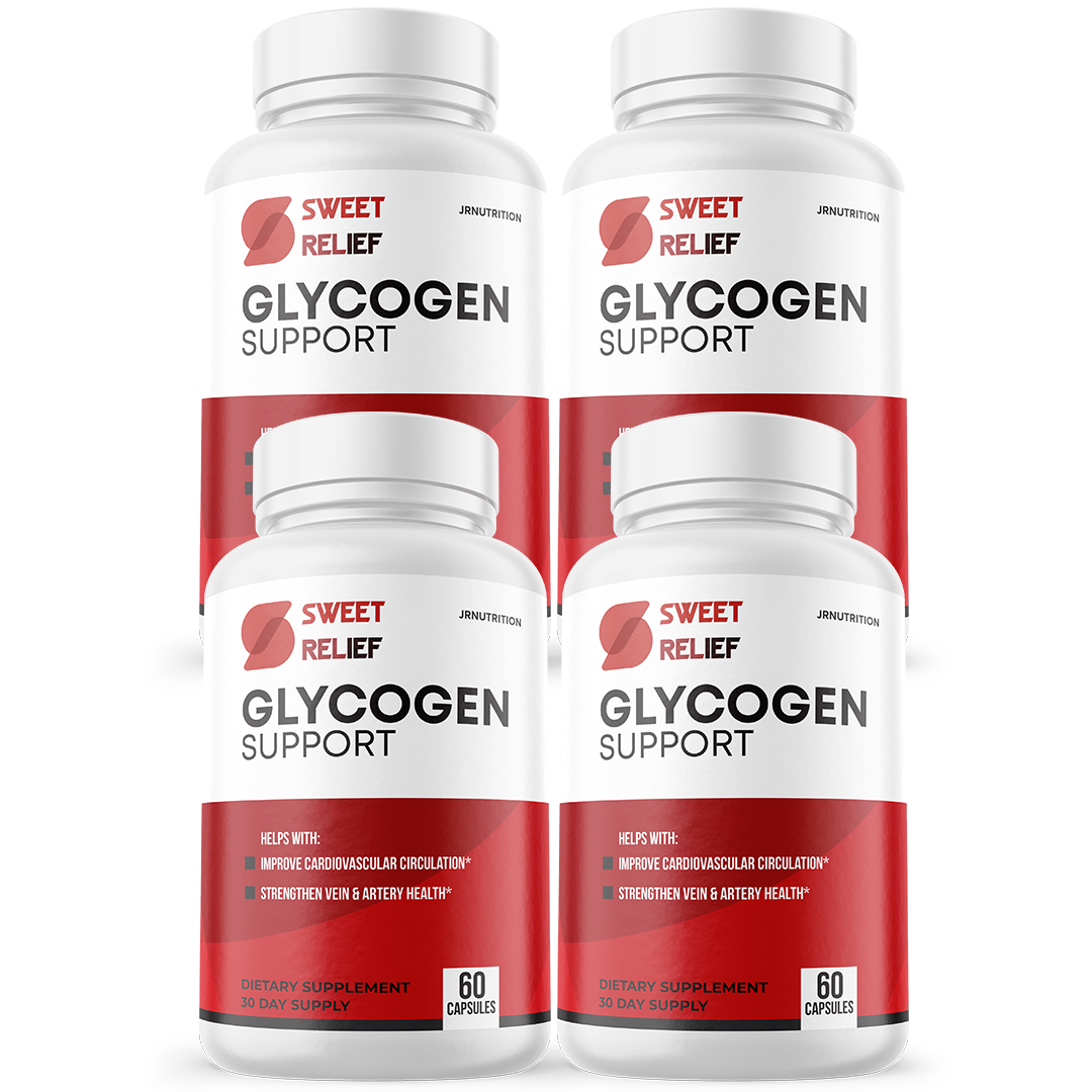 Sweet Relief Glycogen - Dietary Supplement 60 Capsules (4 Pack)